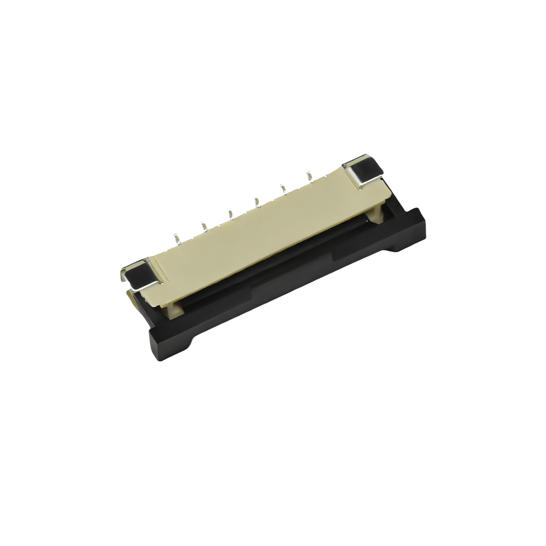 FPC 1.0Pitch-H5.5立贴抽屉式 正脚位 13pin 本色 镀亮锡